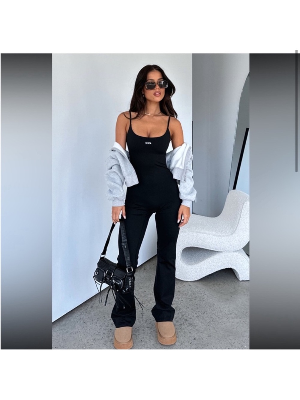 NWT White fox walk it talk it jumpsuit- small